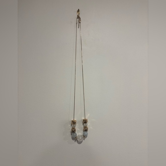 Forever 21 Gold and Clear Beaded Necklace - Picture 2 of 2